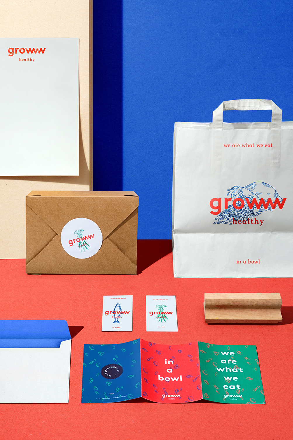 Grow Healthy stationery.